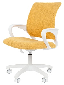 Детское компьютерное кресло CHAIRMAN KIDS 103 LT, ткань букле barni, лимоне, пластик белый